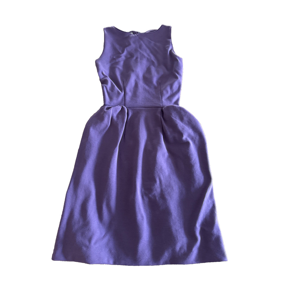 YSL Yves Saint Laurent Dress Aubergine Wool Blend Sleeveless FR36 Vintage XS - Picture 3 of 11